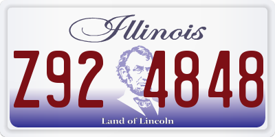 IL license plate Z924848