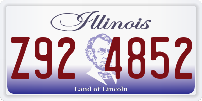 IL license plate Z924852
