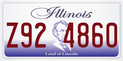 IL license plate Z924860