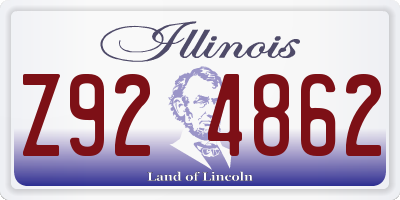 IL license plate Z924862