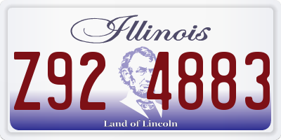 IL license plate Z924883
