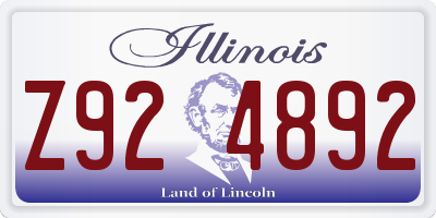 IL license plate Z924892