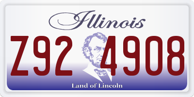 IL license plate Z924908