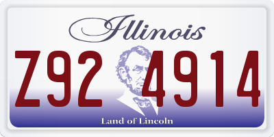 IL license plate Z924914
