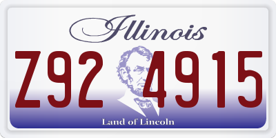 IL license plate Z924915