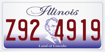 IL license plate Z924919