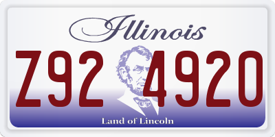 IL license plate Z924920