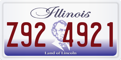 IL license plate Z924921