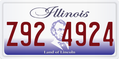 IL license plate Z924924