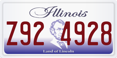 IL license plate Z924928