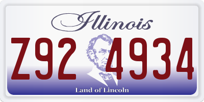 IL license plate Z924934
