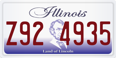 IL license plate Z924935