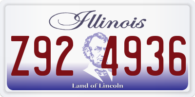 IL license plate Z924936