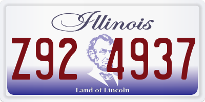 IL license plate Z924937