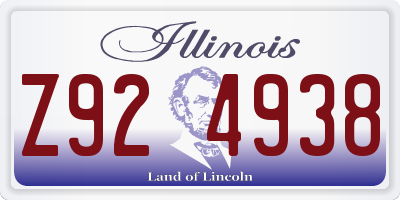 IL license plate Z924938