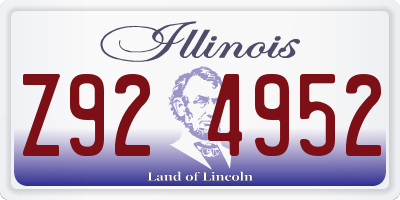IL license plate Z924952
