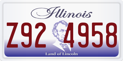 IL license plate Z924958
