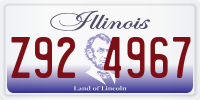IL license plate Z924967