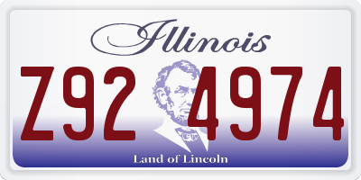 IL license plate Z924974