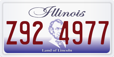 IL license plate Z924977