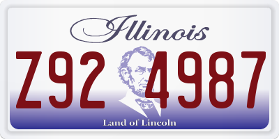 IL license plate Z924987