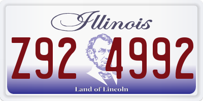 IL license plate Z924992
