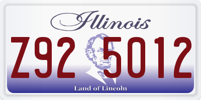 IL license plate Z925012