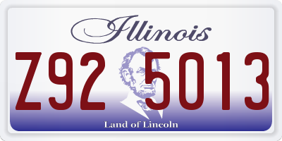 IL license plate Z925013