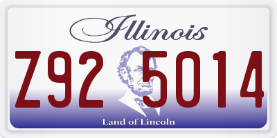 IL license plate Z925014
