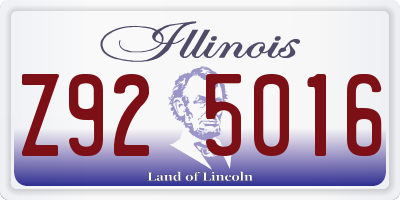 IL license plate Z925016