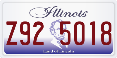IL license plate Z925018