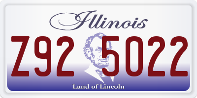 IL license plate Z925022