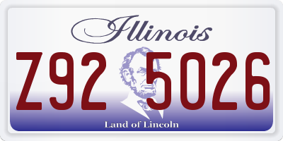 IL license plate Z925026