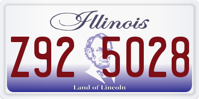 IL license plate Z925028