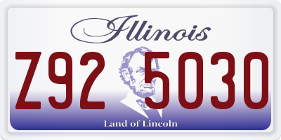 IL license plate Z925030