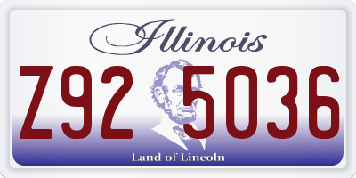 IL license plate Z925036