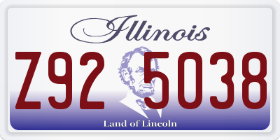 IL license plate Z925038