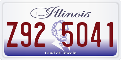IL license plate Z925041
