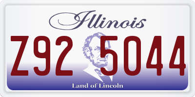 IL license plate Z925044