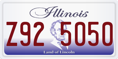IL license plate Z925050
