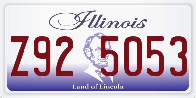 IL license plate Z925053
