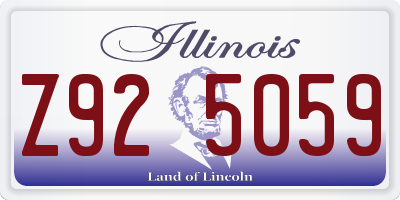 IL license plate Z925059