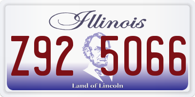 IL license plate Z925066