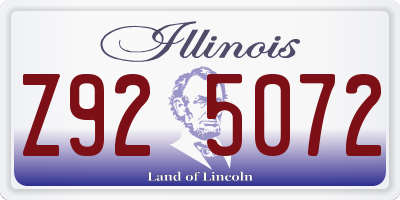 IL license plate Z925072