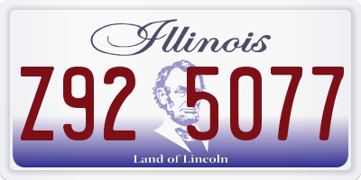 IL license plate Z925077