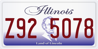 IL license plate Z925078