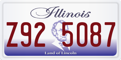 IL license plate Z925087