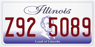 IL license plate Z925089