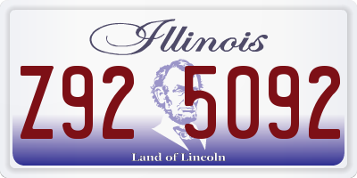 IL license plate Z925092
