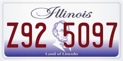 IL license plate Z925097